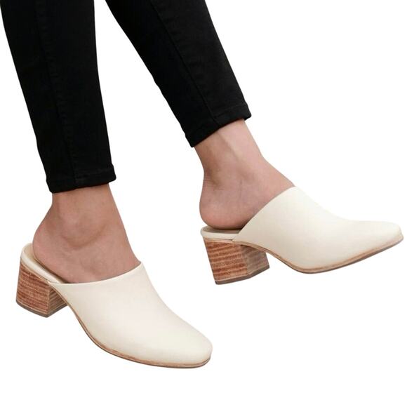 NISOLO All-Day Heeled Mule in Bone White Size US 10 New in Box MSRP $170 - Picture 1 of 16